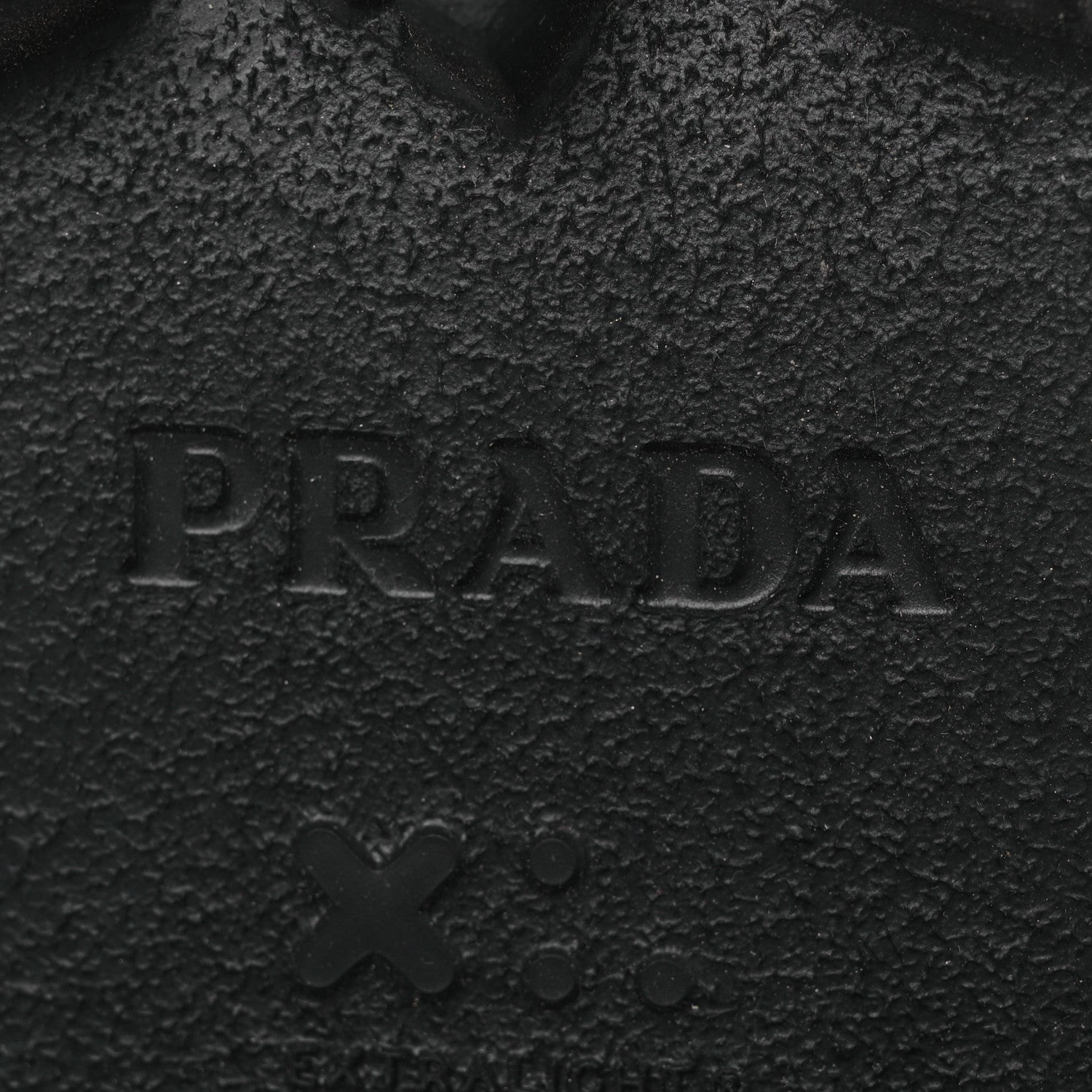 Prada Spazzolato Rois Nylon Metal Triangle Logo Monolith Pouch Pocket 55mm Boots 37 Black