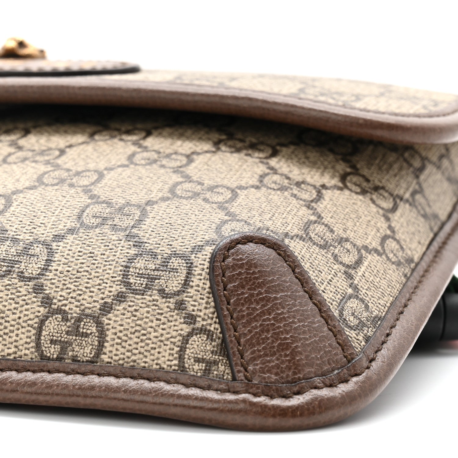 Gucci GG Supreme Monogram Neo Vintage Web Belt Bag Brown
