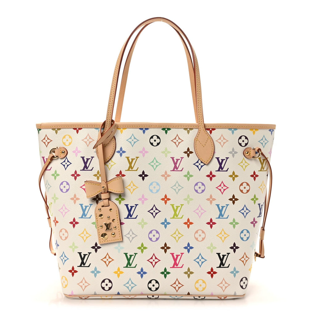 Louis Vuitton LV X TM Monogram Multicolor Neverfull MM White