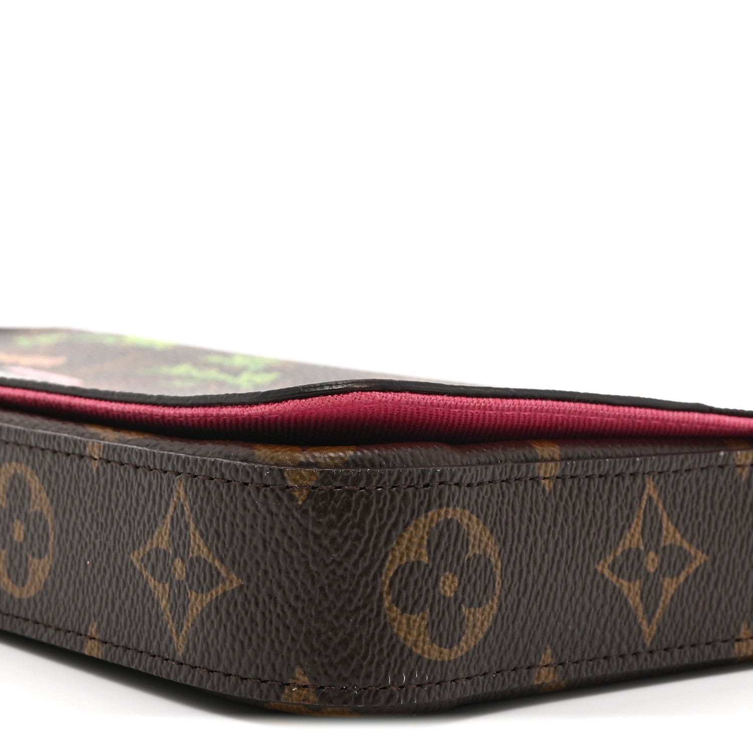Louis Vuitton Monogram 2021 Christmas Animation Hollywood Pochette Felicie Chain Wallet Fuchsia