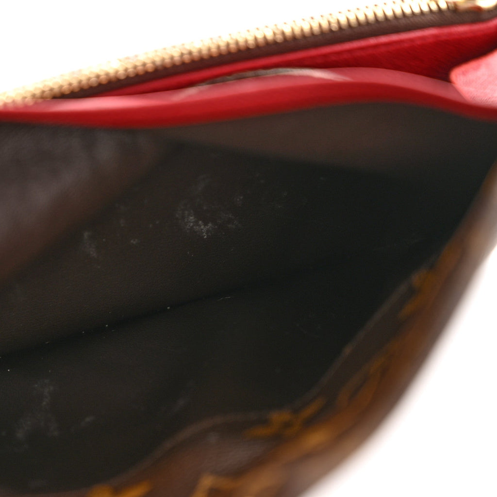 Louis Vuitton Monogram Emilie Wallet Red