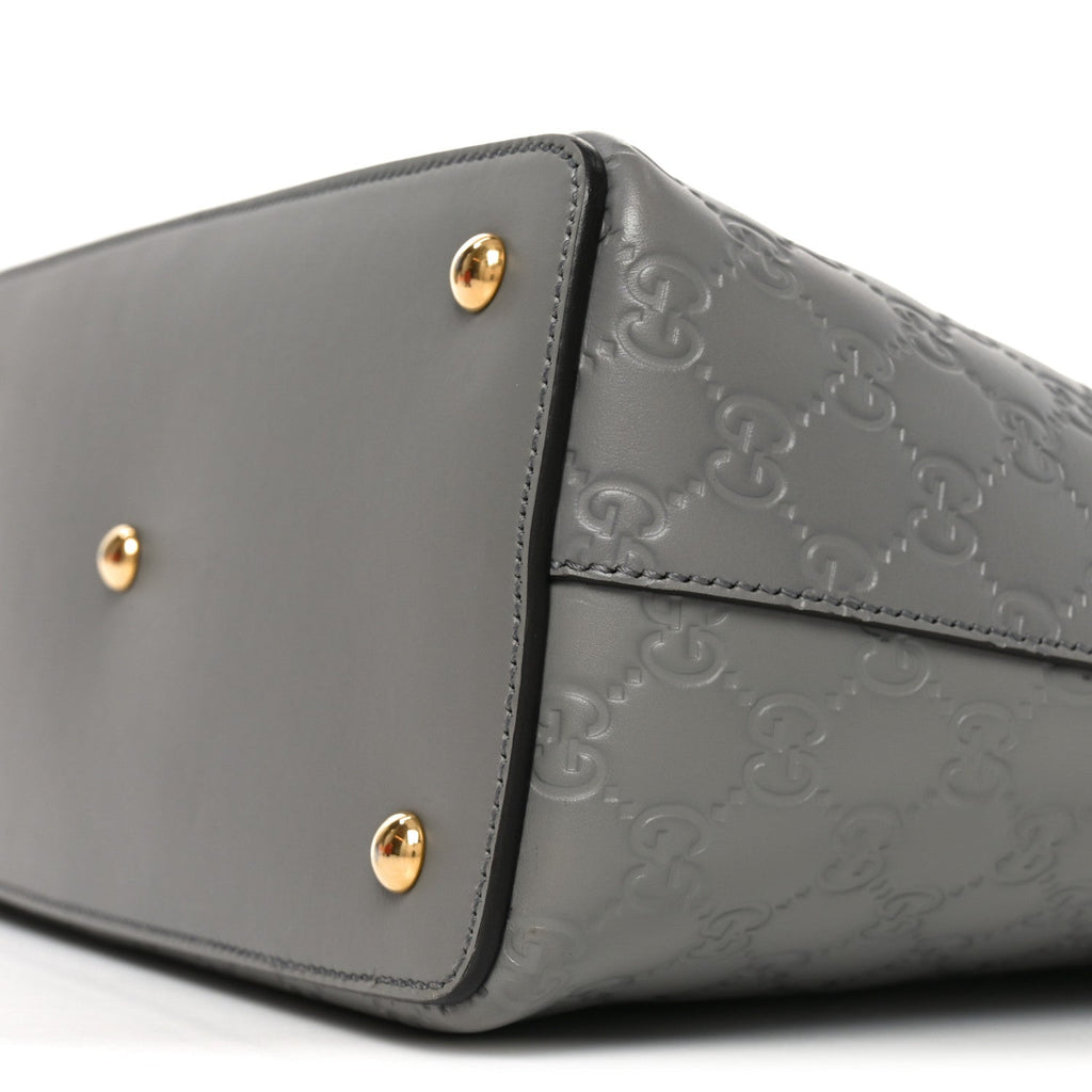 Gucci Guccissima Linea A Foldover Tote Storm Grey