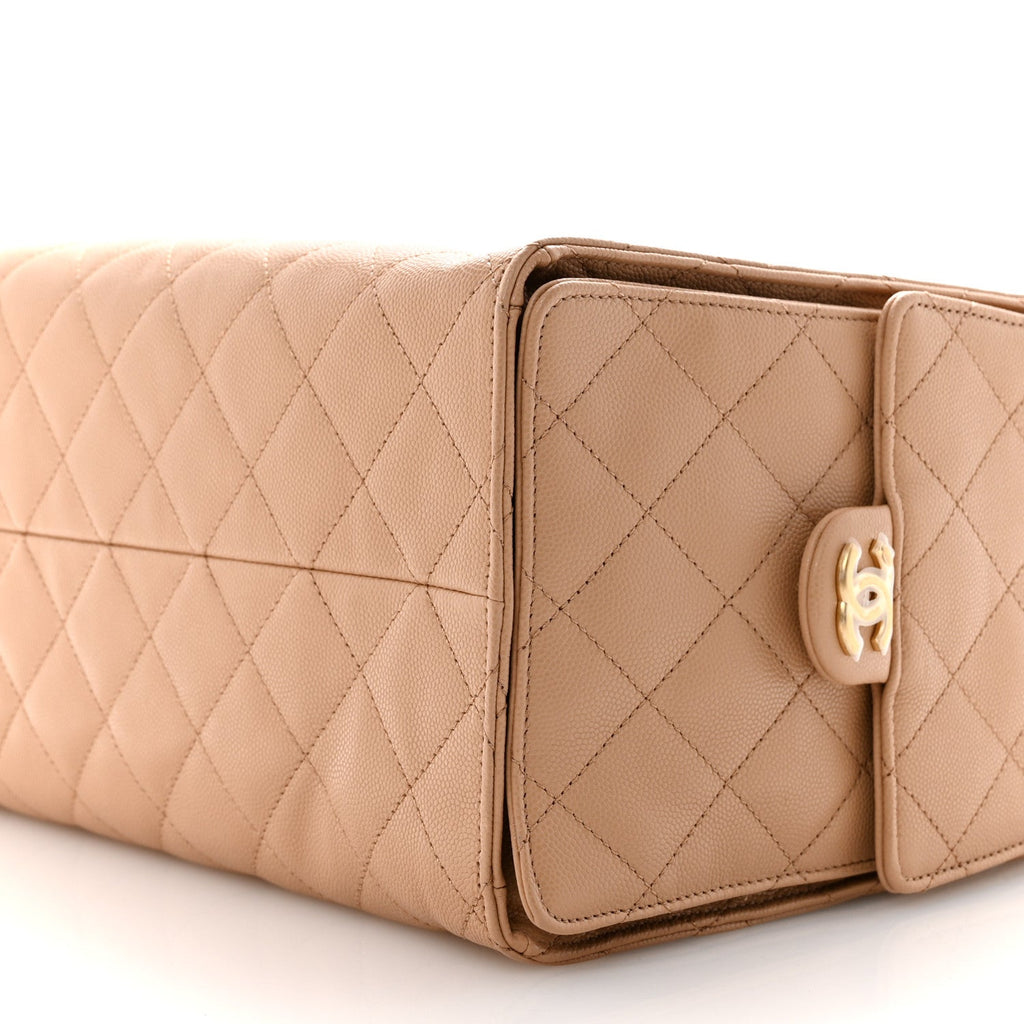 Chanel Caviar Quilted Medium Chanel 25 Handbag Beige
