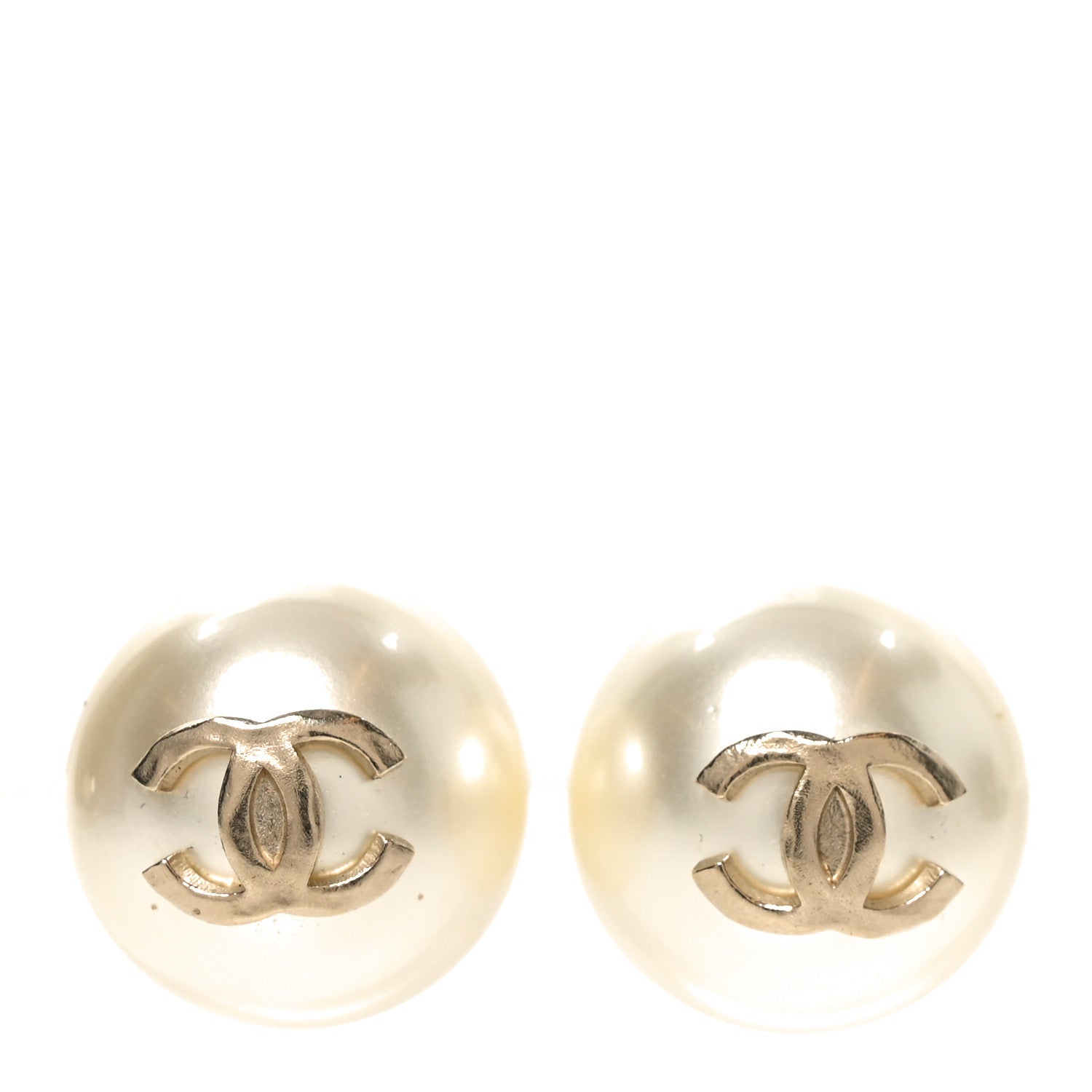 Pearl CC Large Earrings Gold