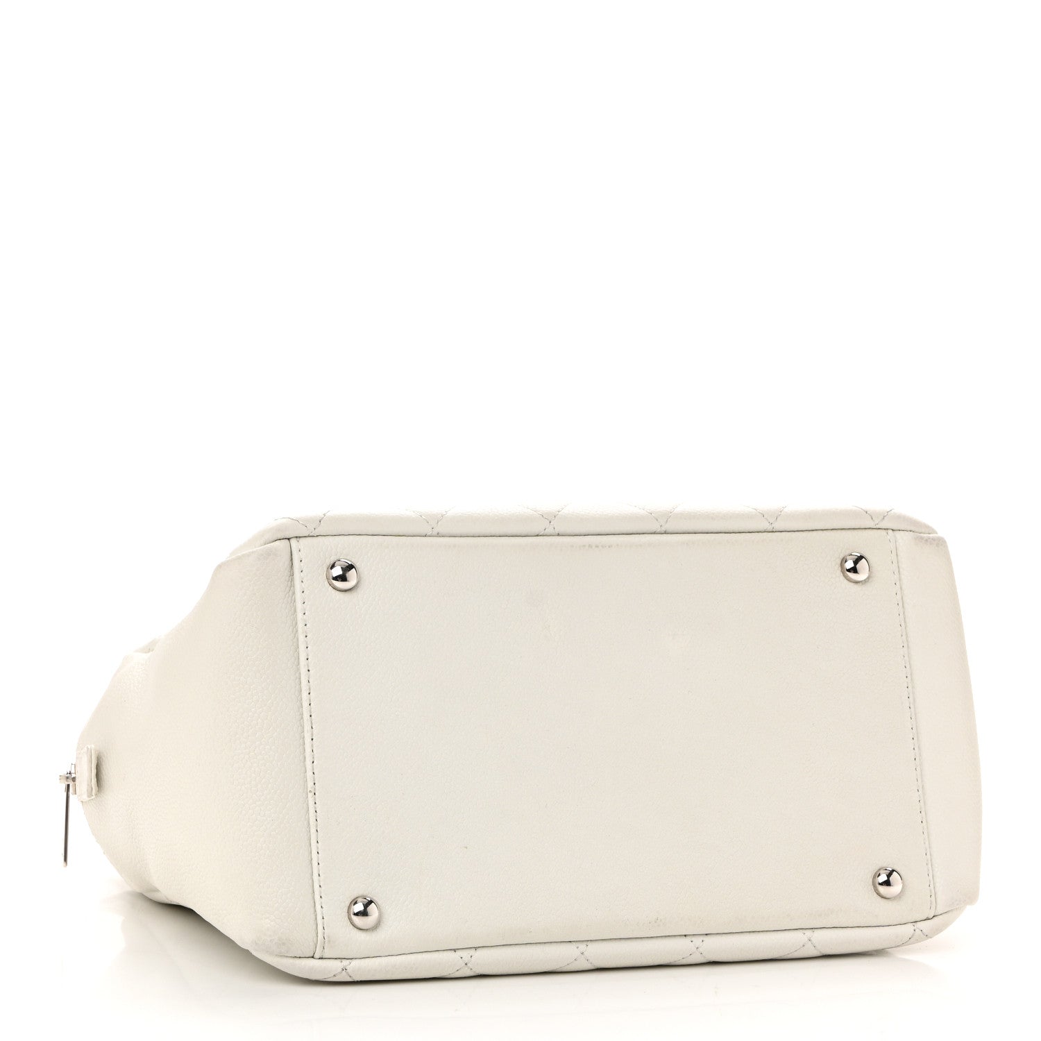 Chanel Caviar Quilted Petit Timeless Tote PTT White