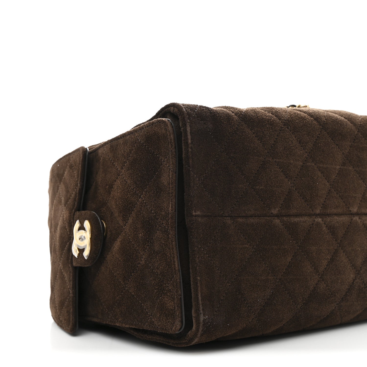 Chanel Suede Quilted Medium Chanel 25 Handbag Dark Brown