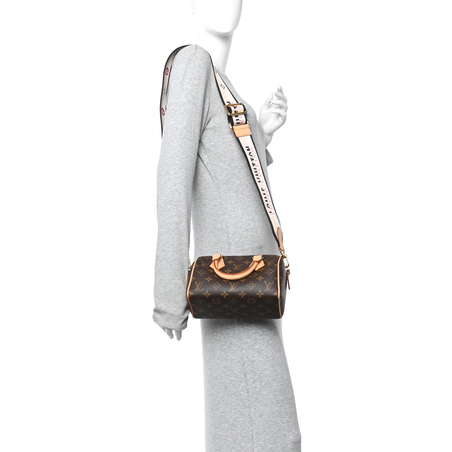 Louis Vuitton Monogram Speedy Bandouliere 20 Black
