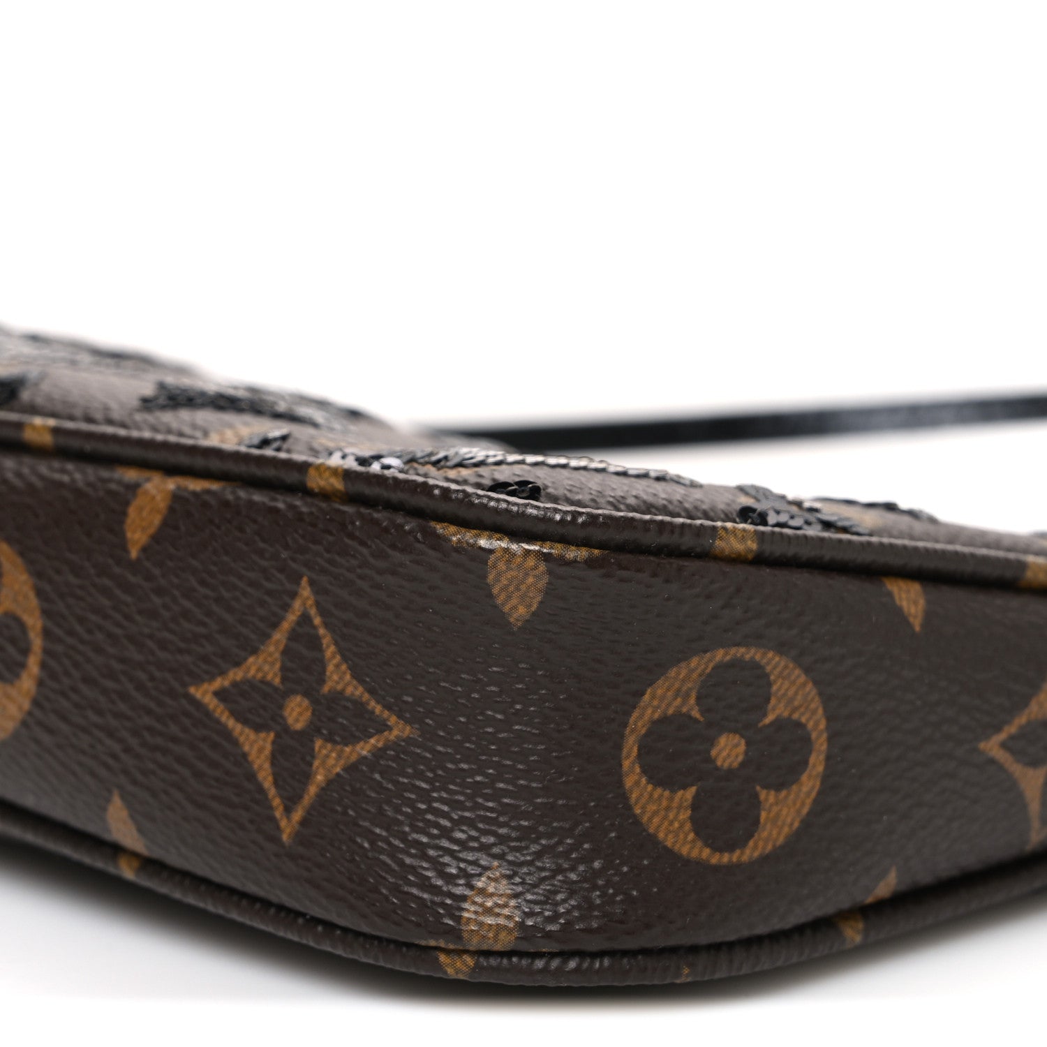 Louis Vuitton Monogram Sequins Pochette Accessories Black