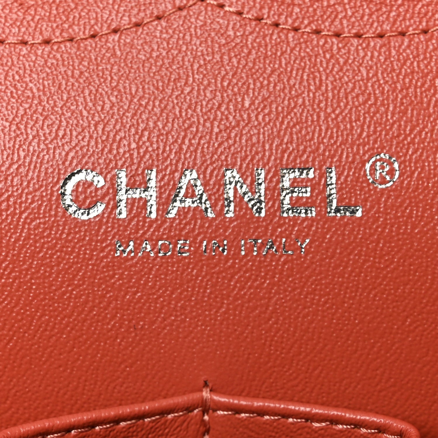 Chanel Lambskin Quilted Jumbo Double Flap Orange