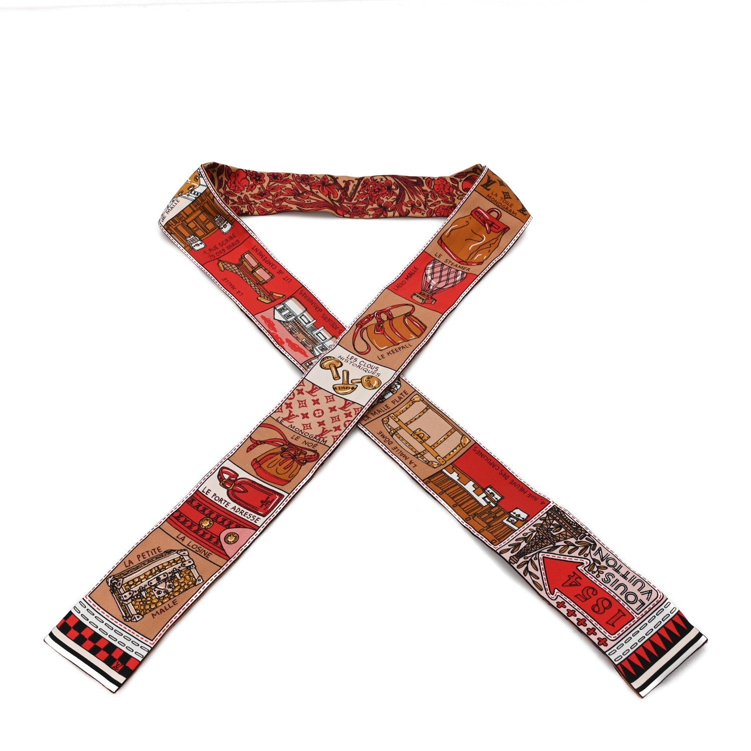 Louis Vuitton Silk Jeu De Louis BB Bandeau Beige