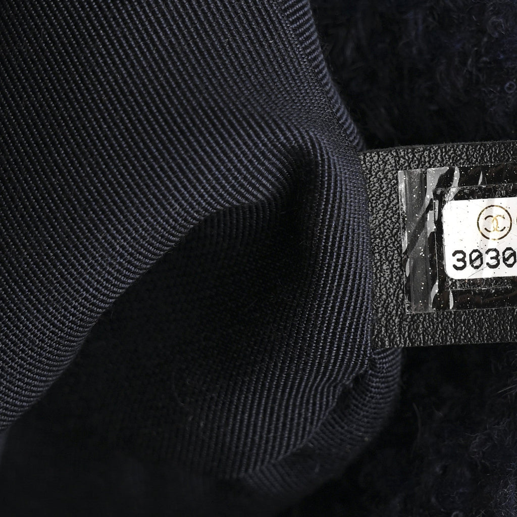 Chanel Tweed Quilted Maxi Chanel 19 Flap Navy