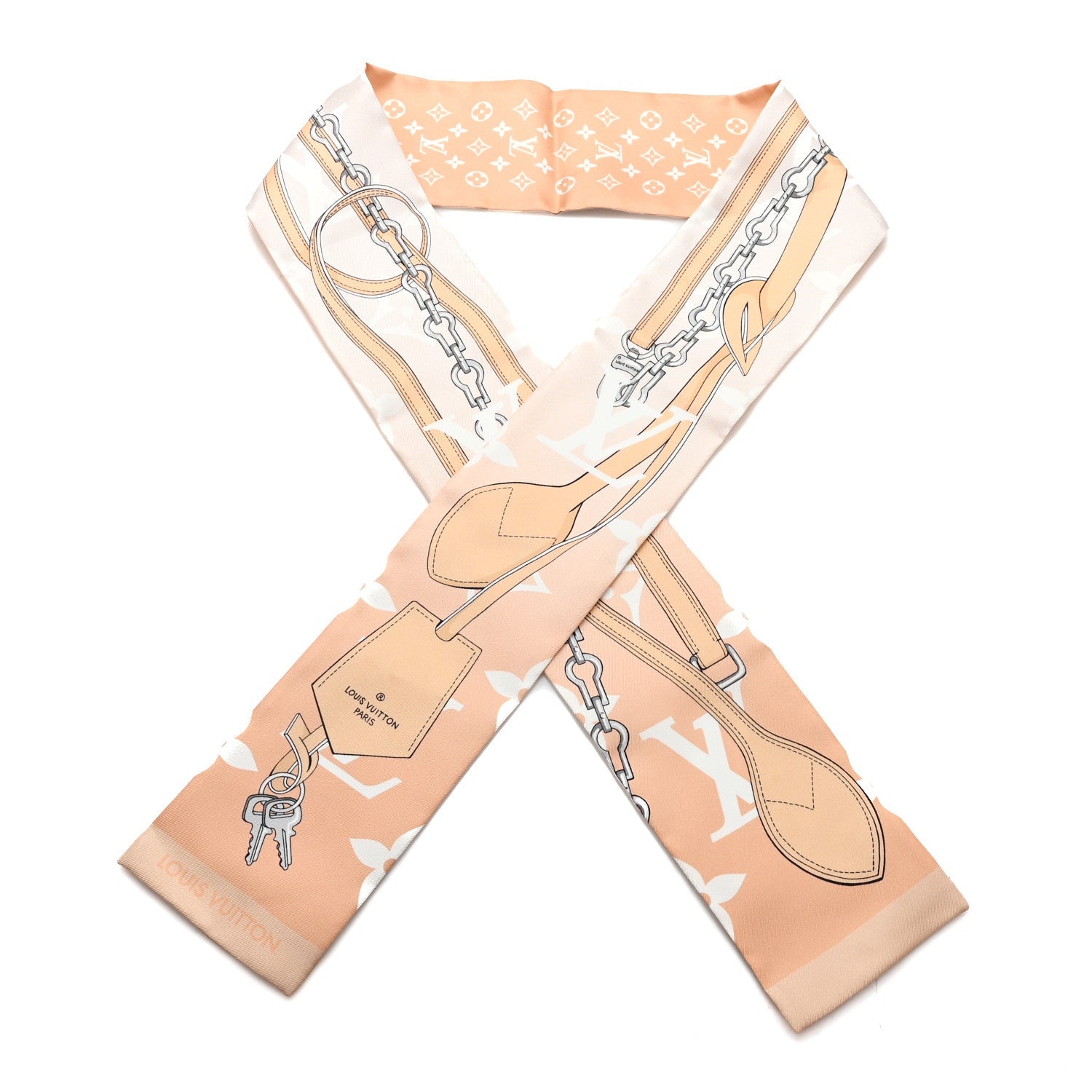 Louis Vuitton Silk Monogram Gradient By The Pool Bandeau Mist