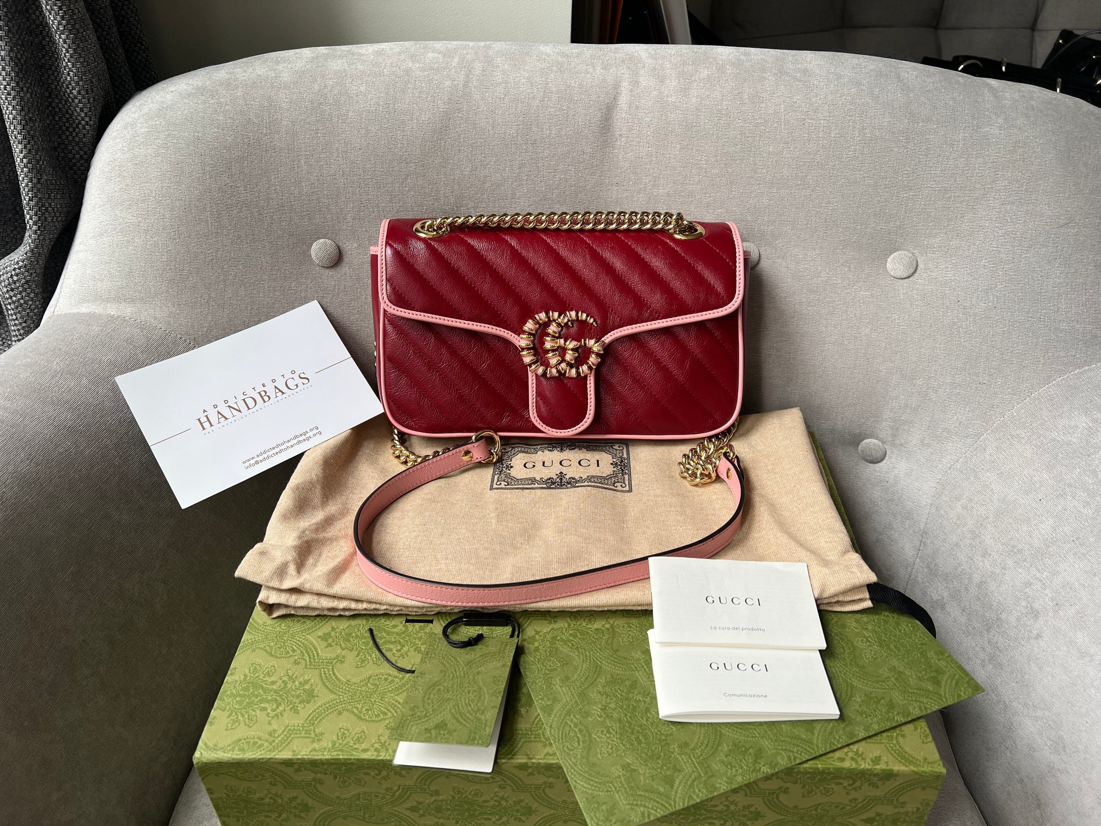 Gucci GG Torchon Pink Marmont Small Shoulder Bag