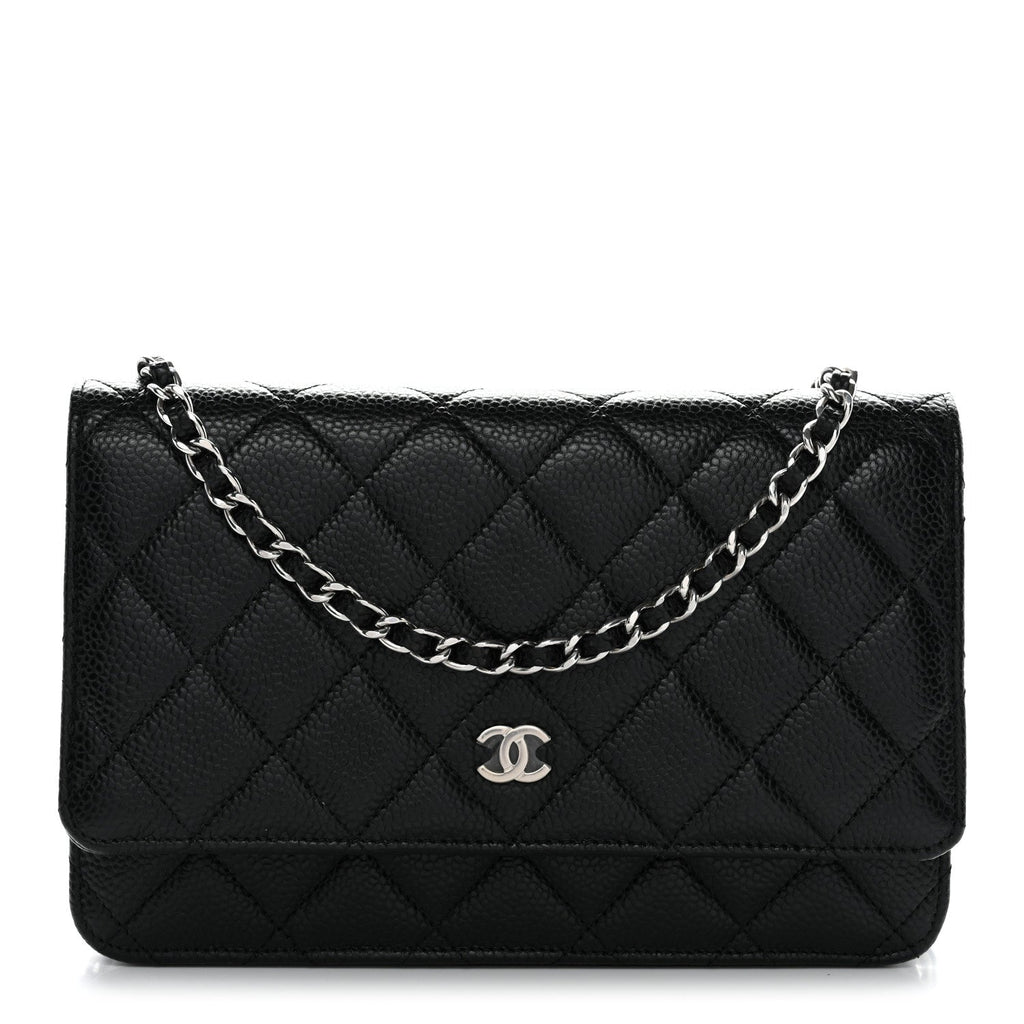 Chanel Caviar Quilted Wallet On Chain WOC Black