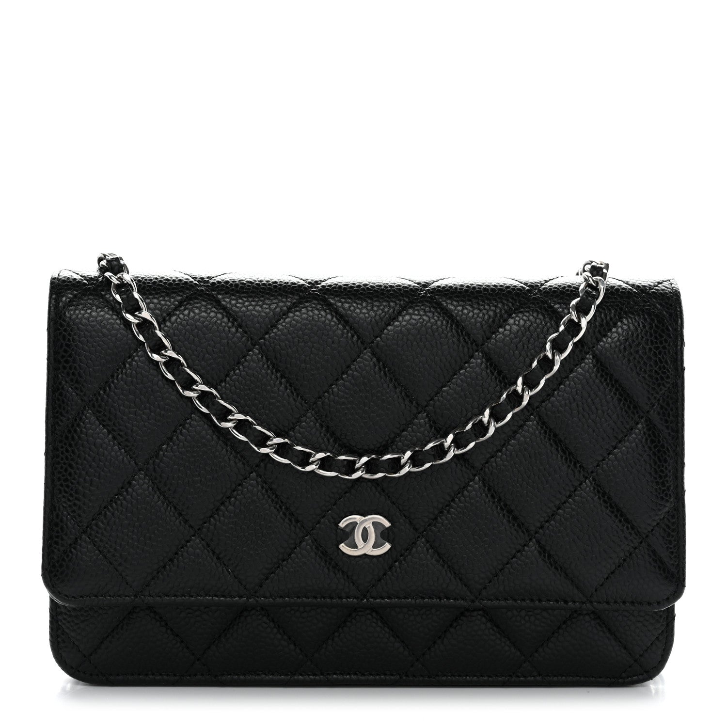 Chanel Caviar Quilted Wallet On Chain WOC Black