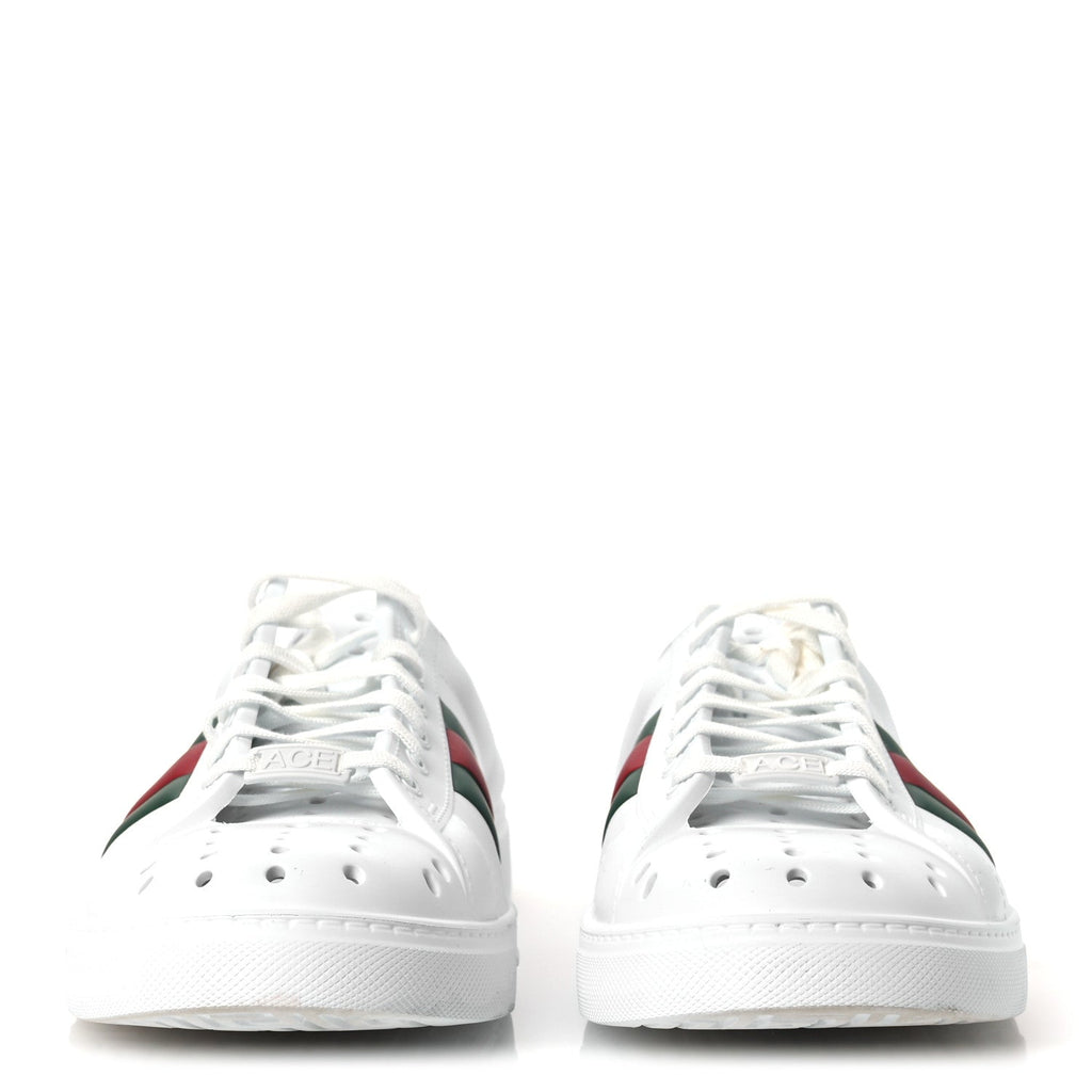 Gucci Rubber Ace Sabot Mules 42 Great White