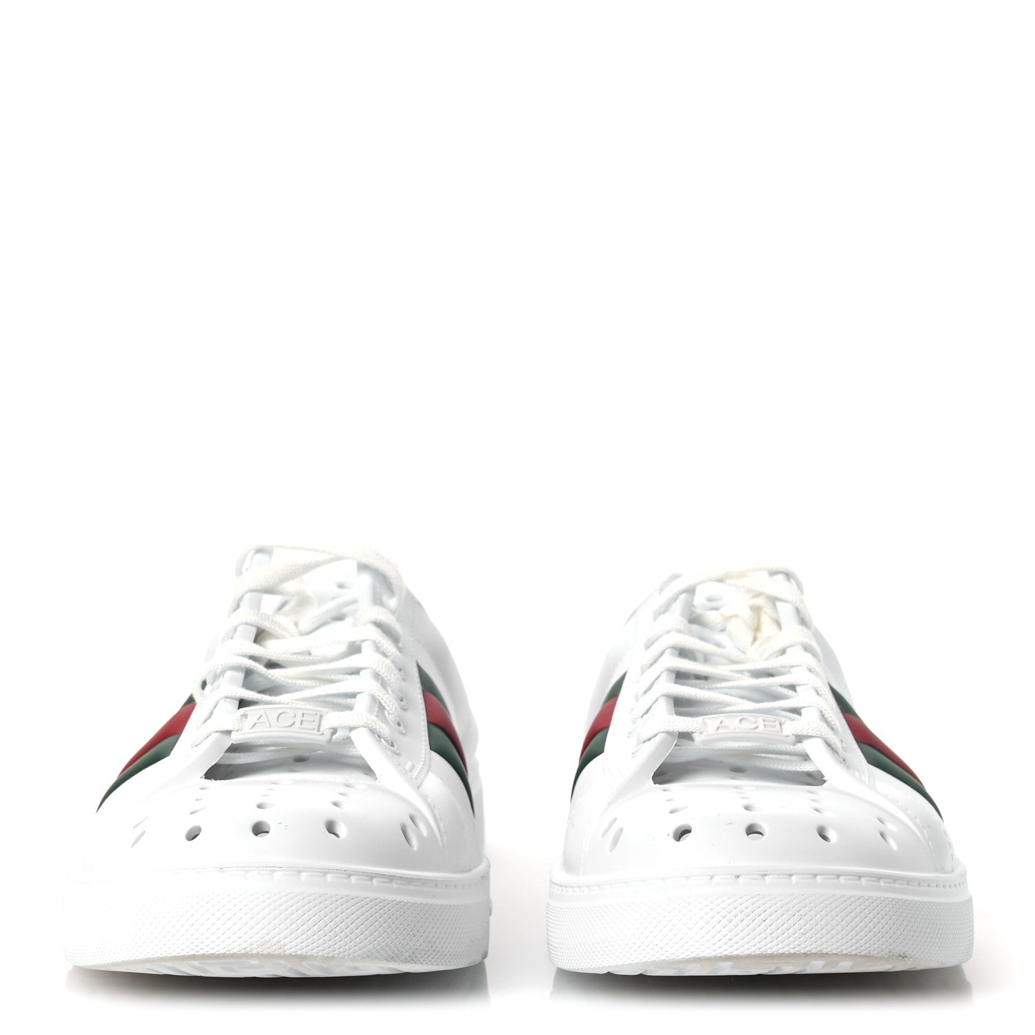 Gucci Rubber Ace Sabot Mules 42 Great White
