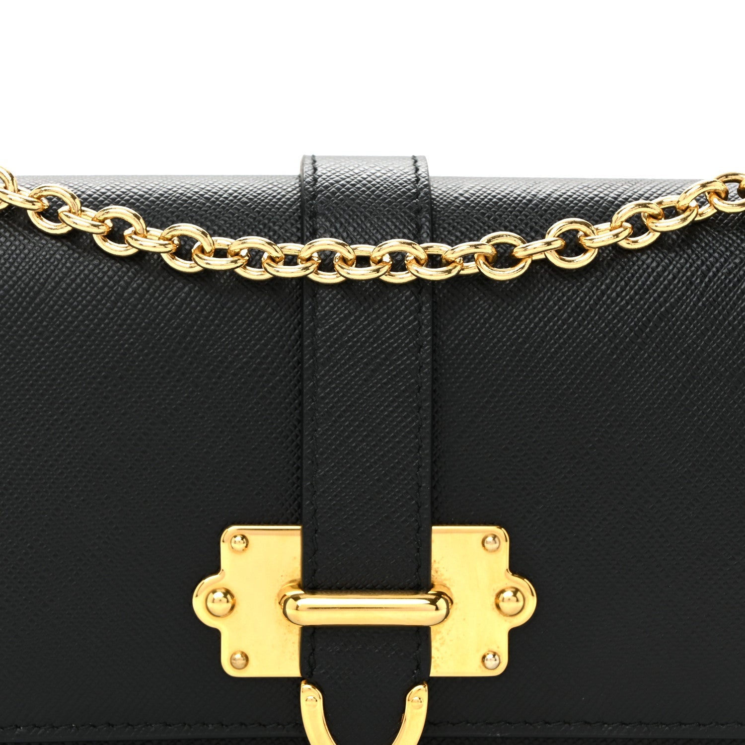 Prada Saffiano Cahier Mini Bag Black