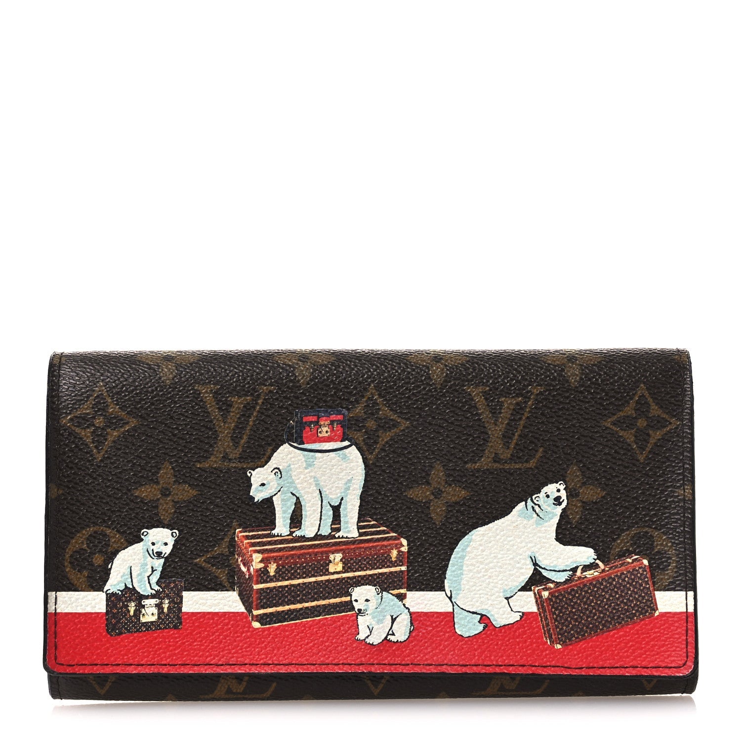 Louis Vuitton Monogram 2017 Christmas Animation Sarah Wallet