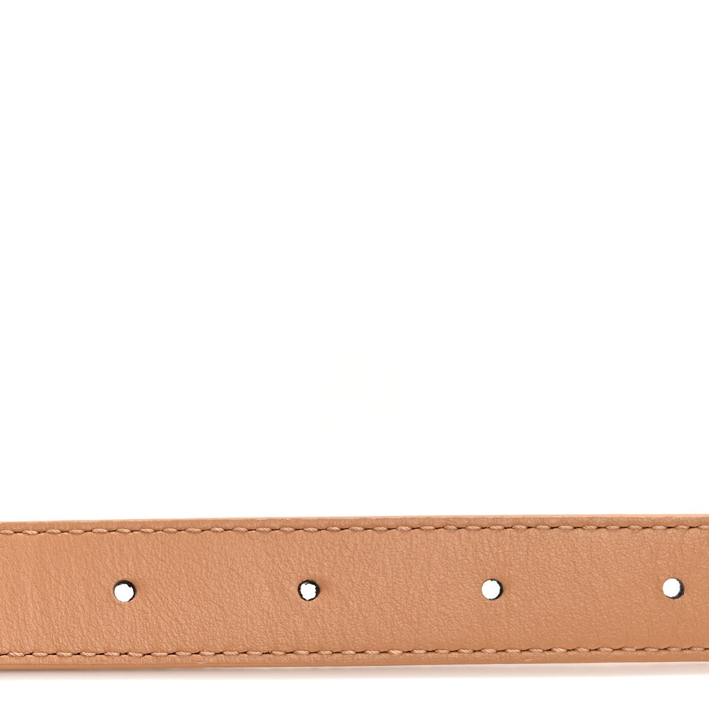 Louis Vuitton Calfskin Monogram 20mm LV Iconic Reversible Belt 85 34 Arizona Beige