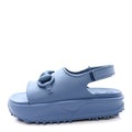 Gucci Soft Rubber Horsebit Mens Platform Slingback Sandals 5 Washed Indigo