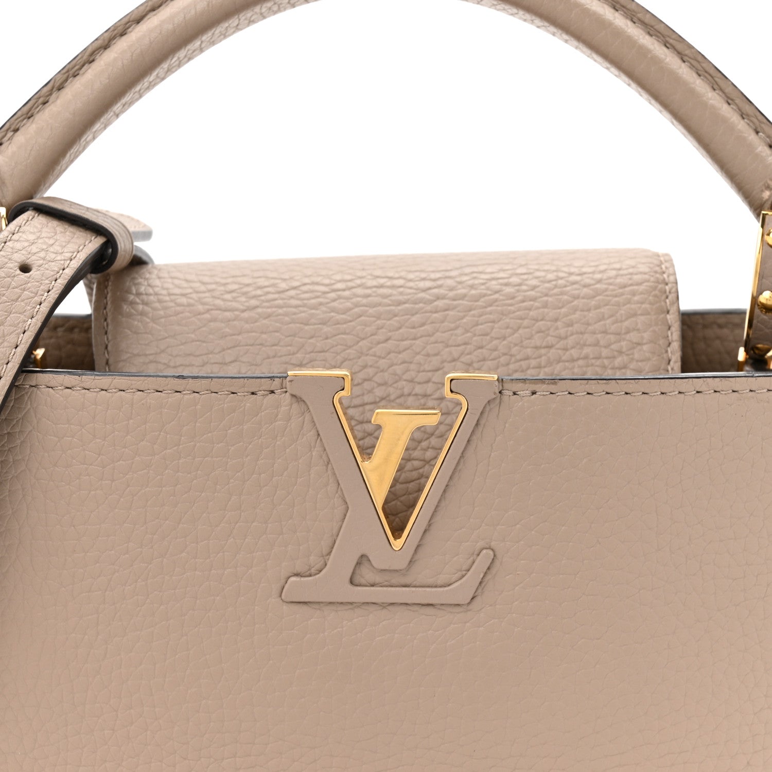 Louis Vuitton Taurillon Capucines BB Galet