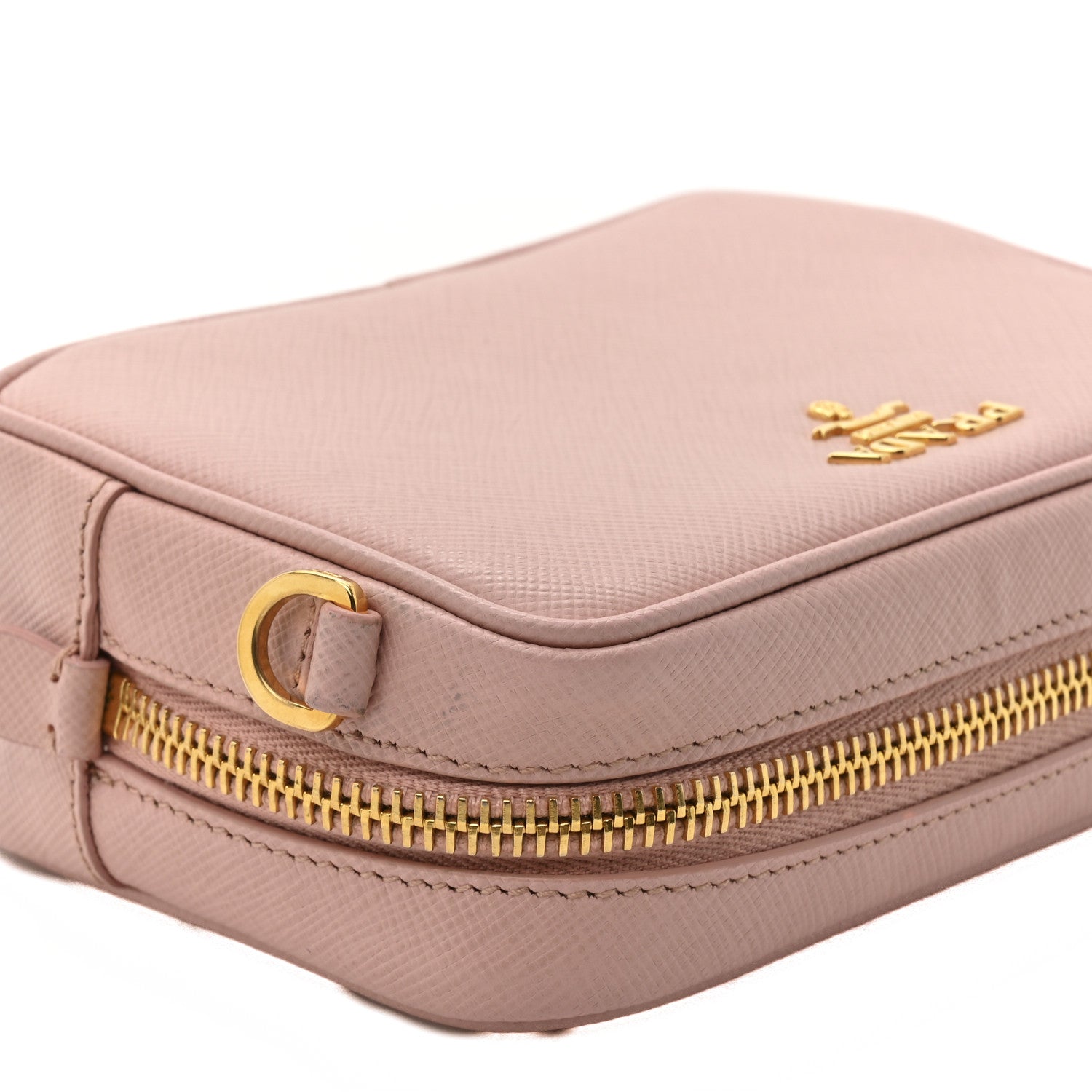 Prada Saffiano Lux Mini Camera Crossbody Bag Orchidea
