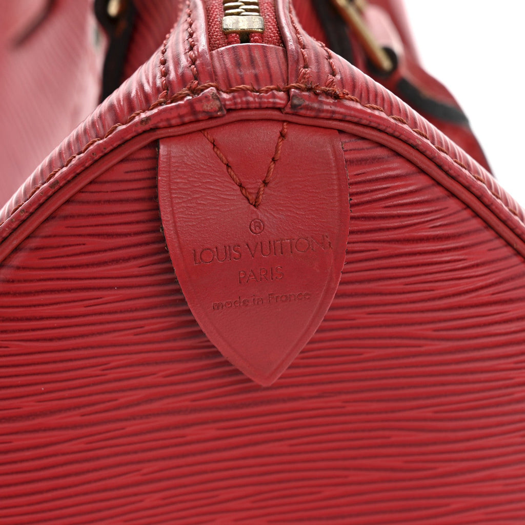 Louis Vuitton Epi Speedy 25 Castillan Red