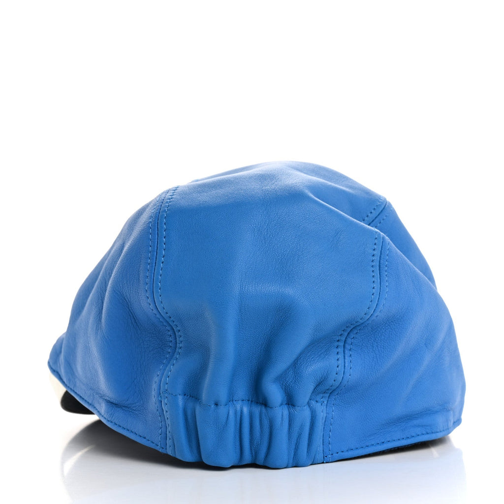 Gucci X ADIDAS Lambskin Trefoil Stefanos Baseball Hat XL Blue