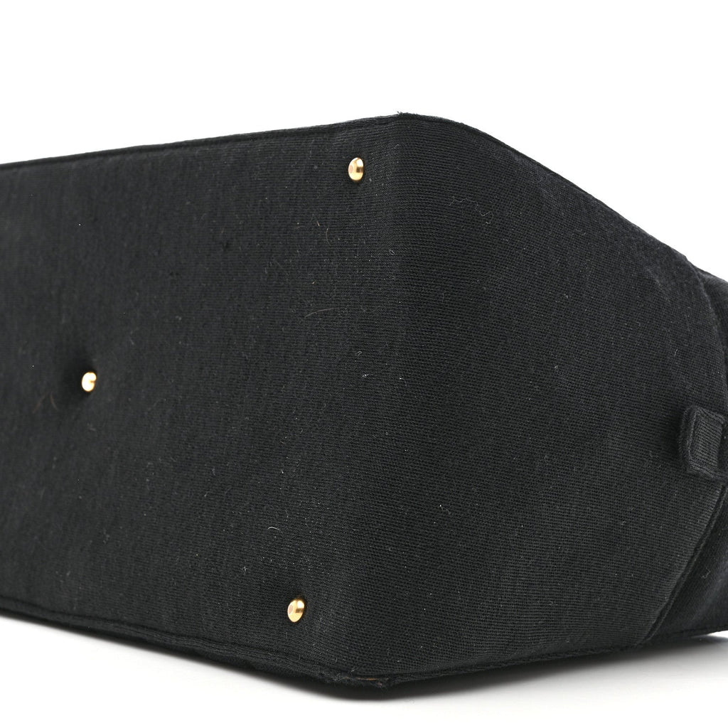 Chanel Jersey Square Quilted Bowler Black