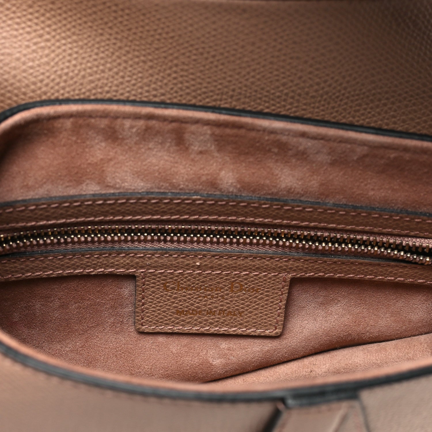 Christian Dior Grained Calfskin Saddle Bag Fard