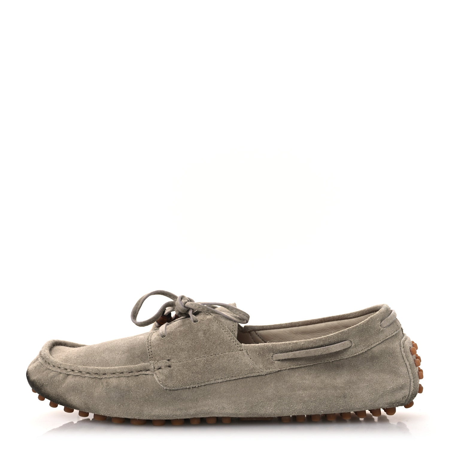 Gucci Suede Bamboo Tassel Mens Driver Loafers 9 Beige
