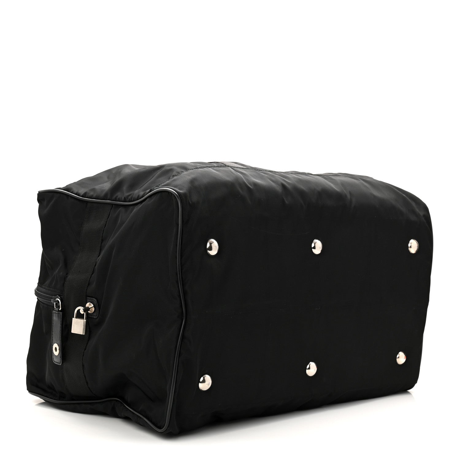 Prada Tessuto Nylon Saffiano Carry On Travel Bag Black