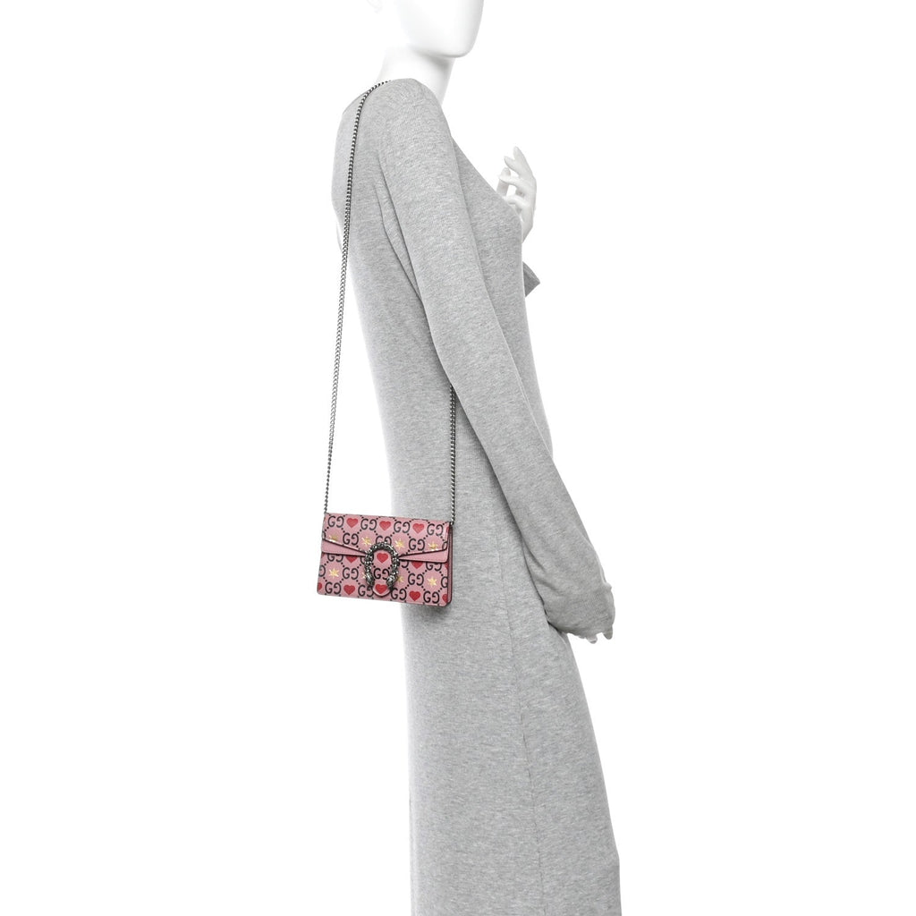 Gucci Calfskin Valentine's Day Exclusive Super Mini Dionysus Shoulder Bag