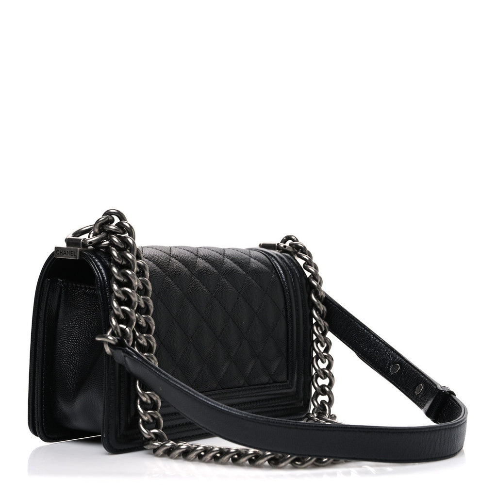 Chanel Caviar Quilted Small Boy Flap Black