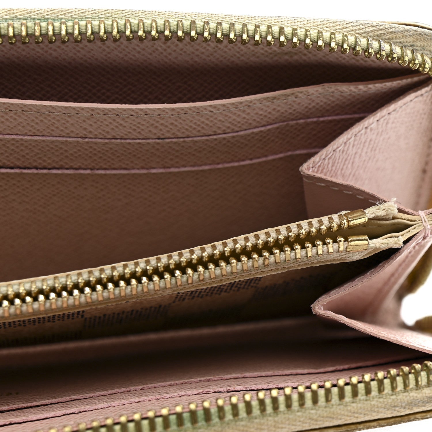 Louis Vuitton Damier Azur Clemence Wallet Rose Ballerine