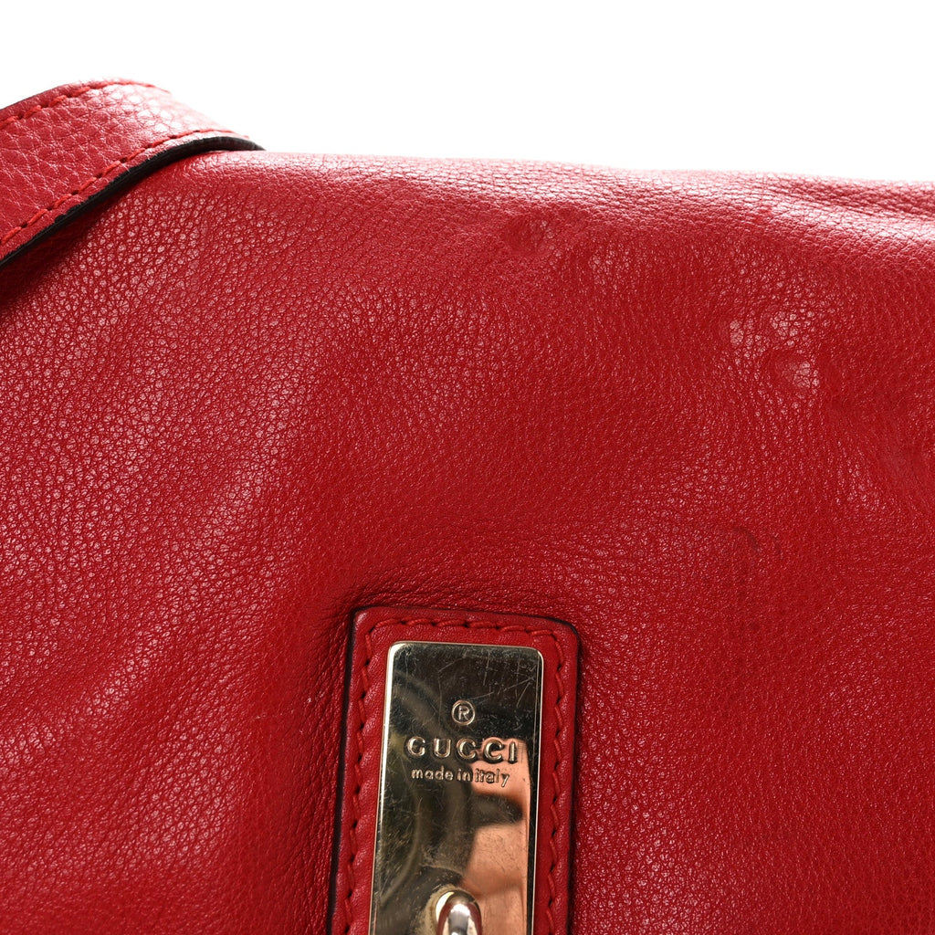 Gucci Cellarius Calfskin Medium Bella Flap Bag Vulcanic Red