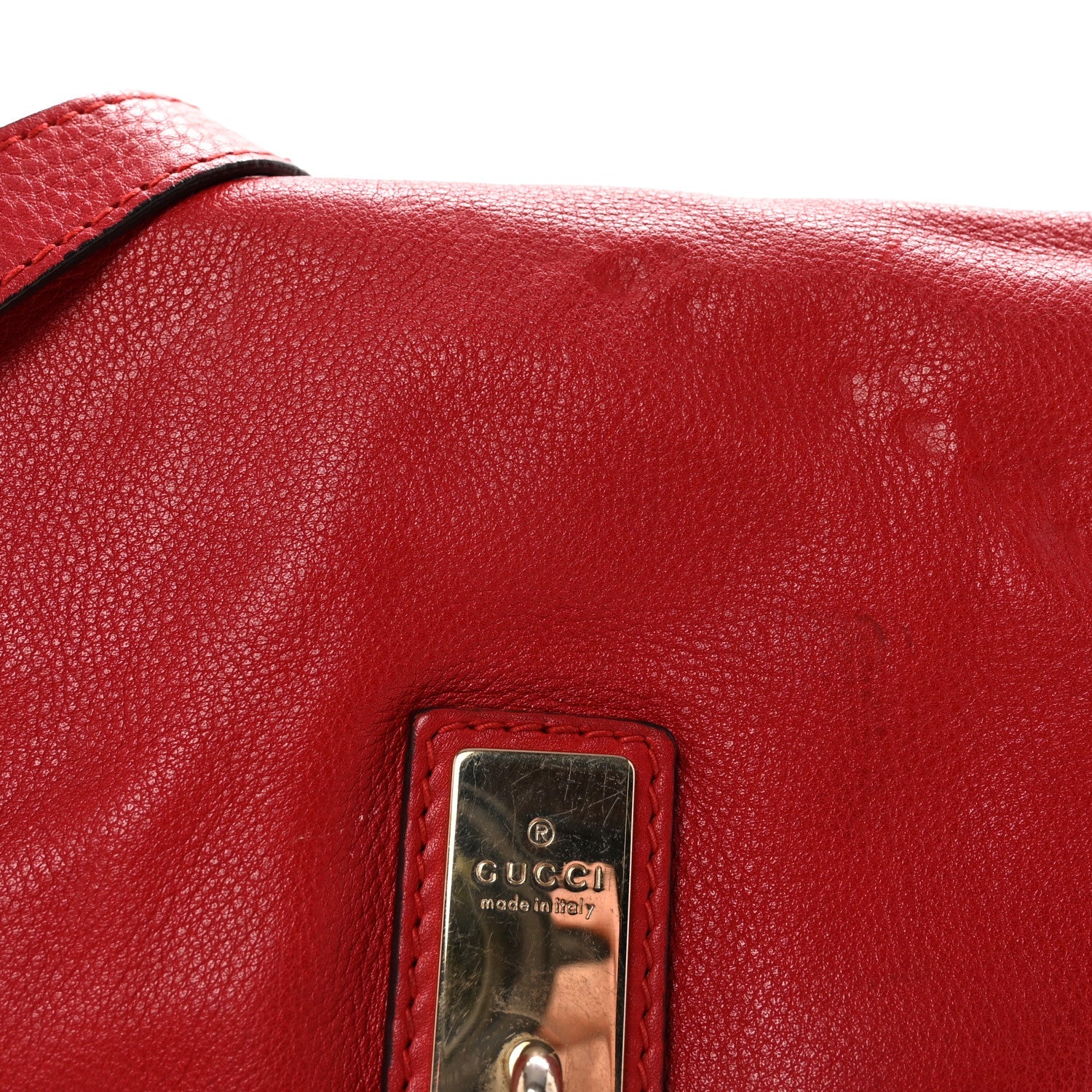 Gucci Cellarius Calfskin Medium Bella Flap Bag Vulcanic Red