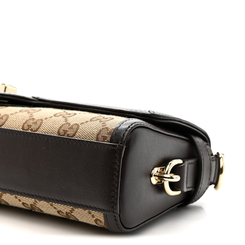 Gucci GG Monogram Small Luce Shoulder Bag Beige Ebony