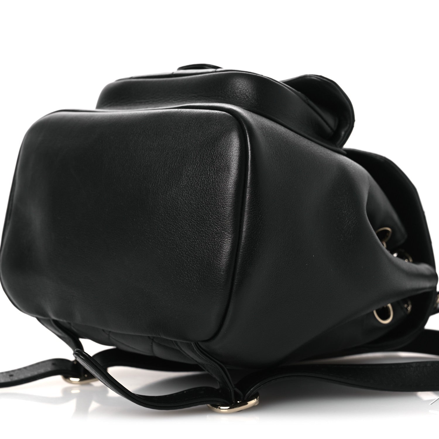 Chanel Lambskin Quilted Small Duma Drawstring Backpack Black