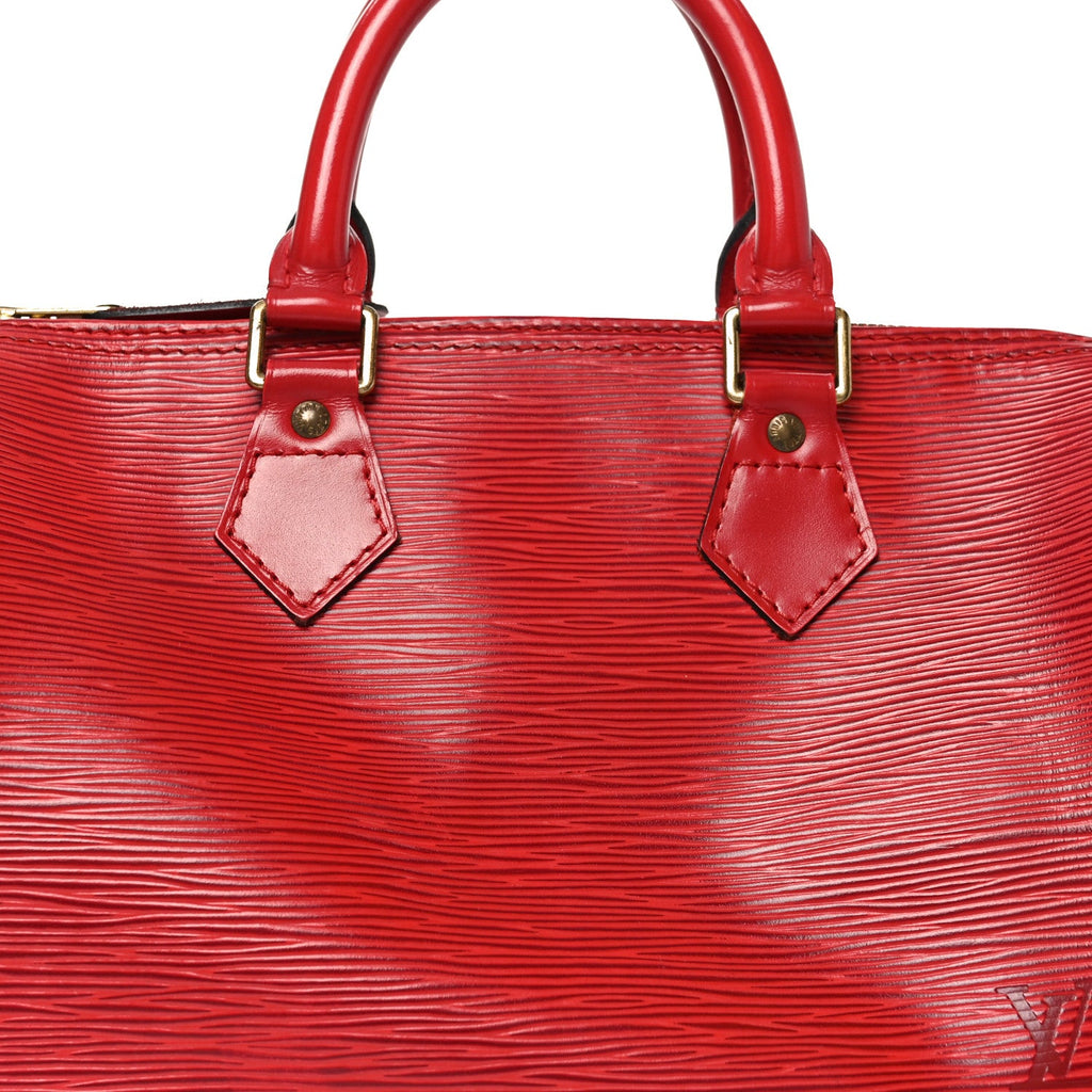 Louis Vuitton Epi Speedy 25 Castillan Red