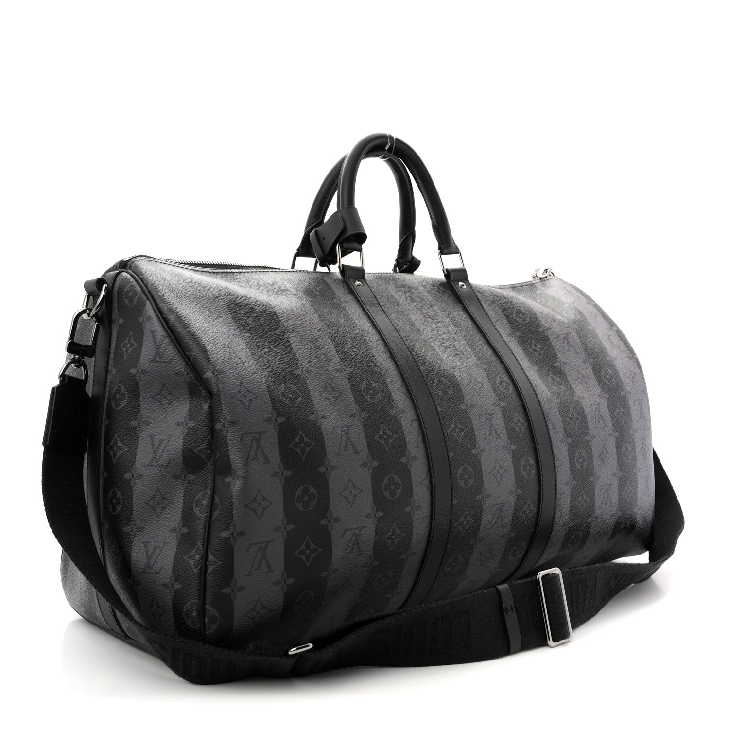 Louis Vuitton X NIGO Monogram Eclipse Stripes LV Keepall Bandouliere 50