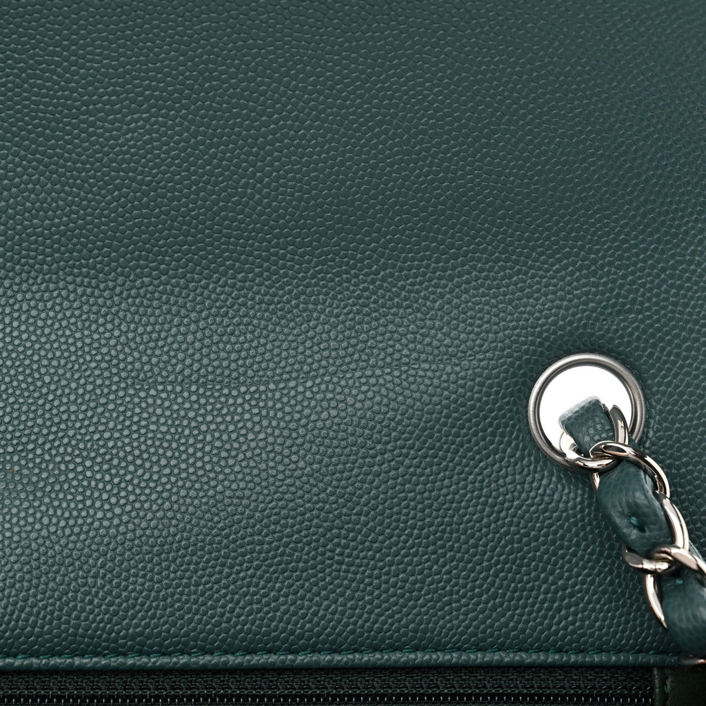 Chanel Caviar Quilted Mini Rectangular Flap Dark Turquoise
