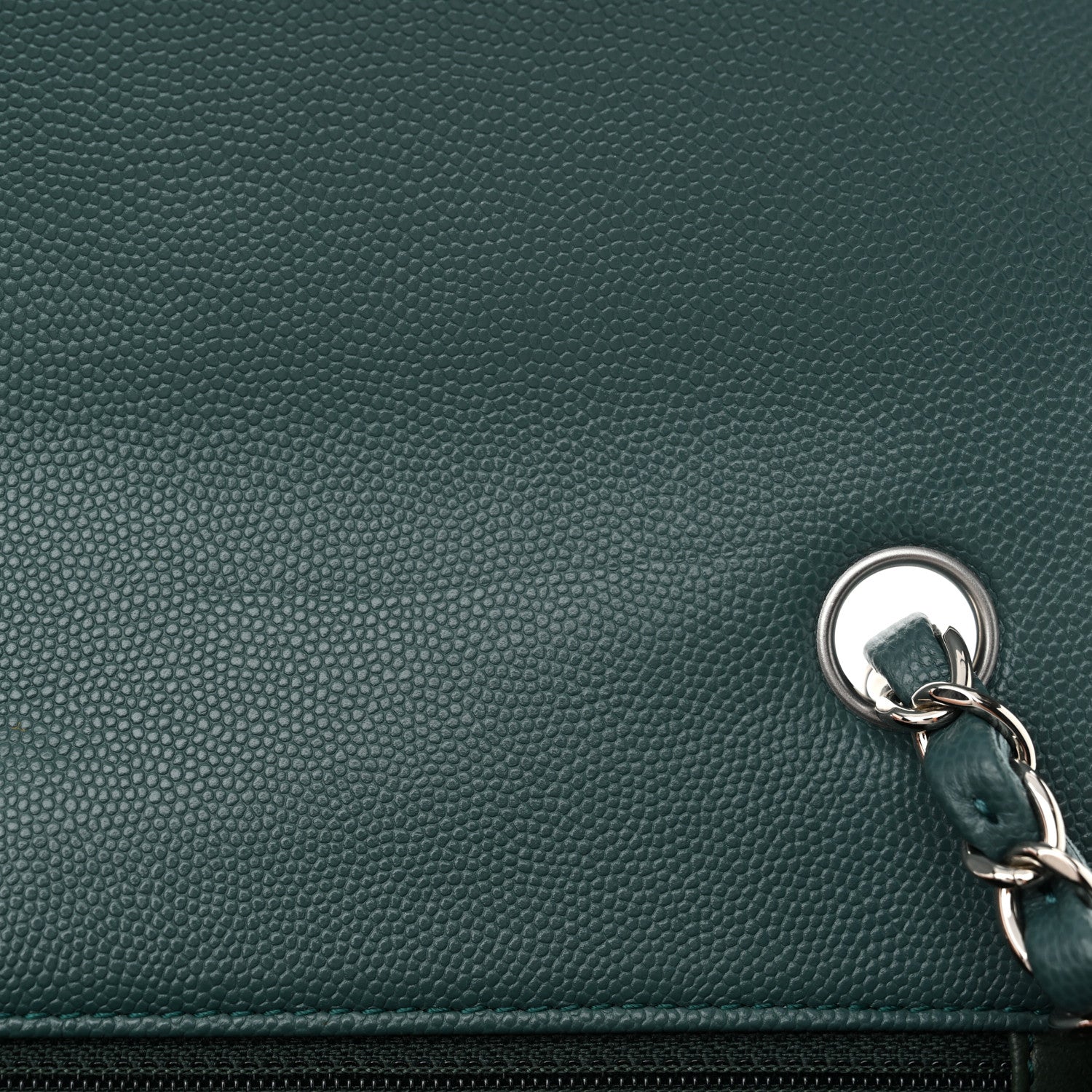 Chanel Caviar Quilted Mini Rectangular Flap Dark Turquoise