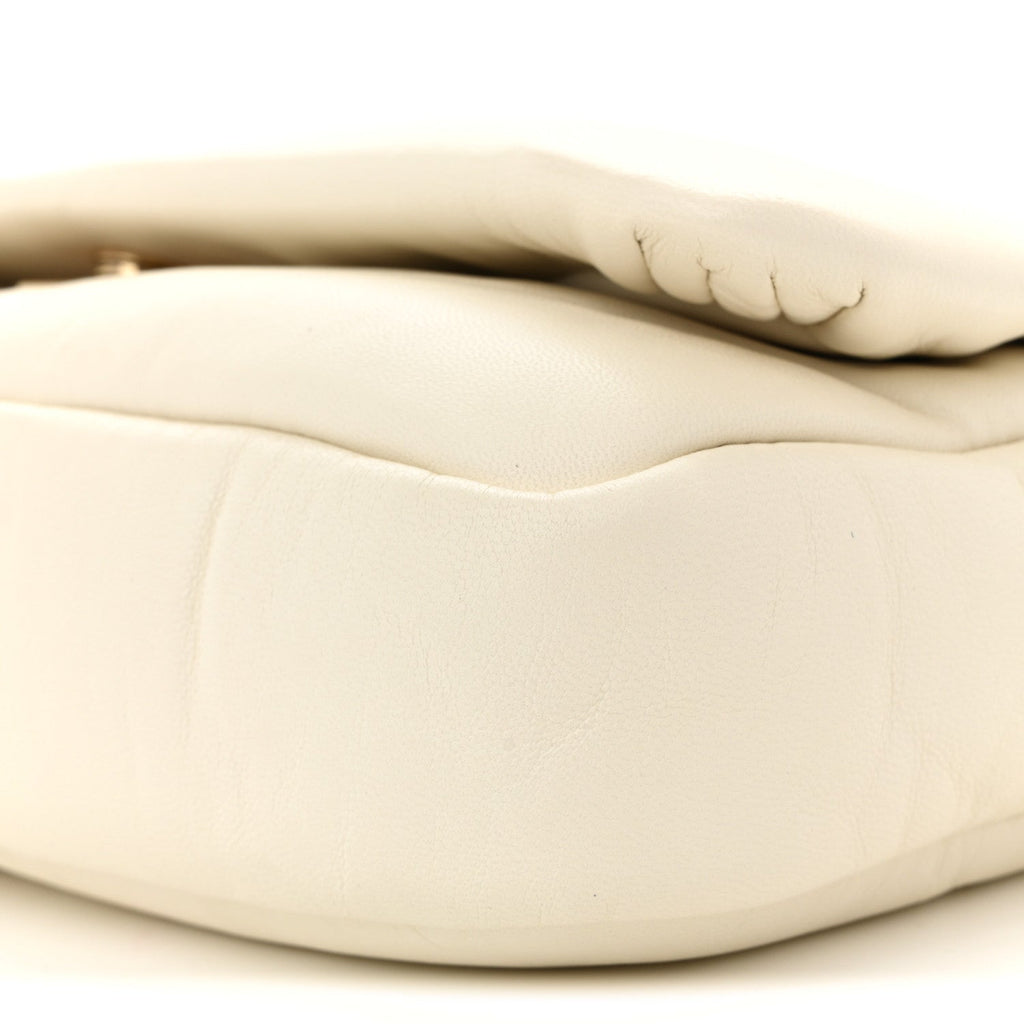 Gucci Lambskin Mini GG Milano Top Handle Shoulder Bag White