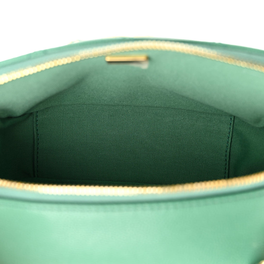 Chanel Caviar Quilted Mini CC You Camera Case Dark Green