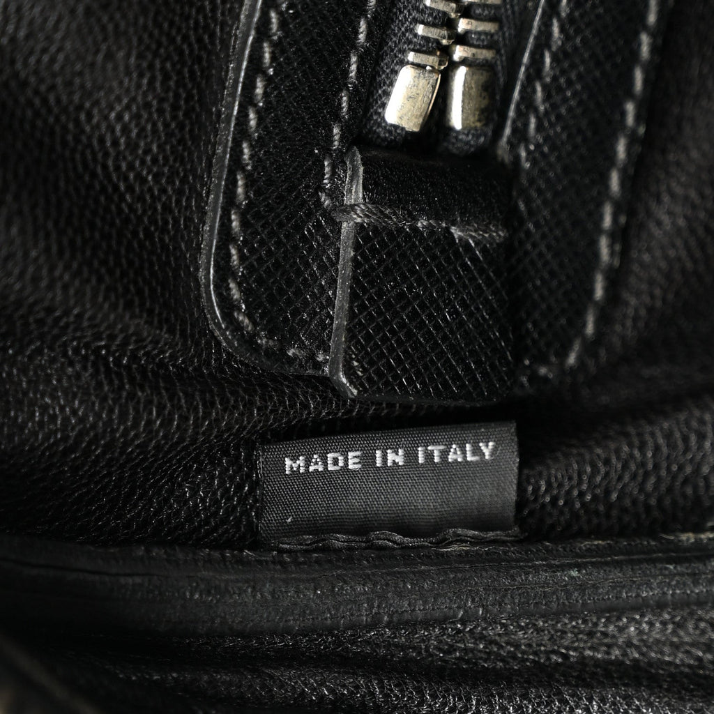 Prada Saffiano Travel Briefcase Black