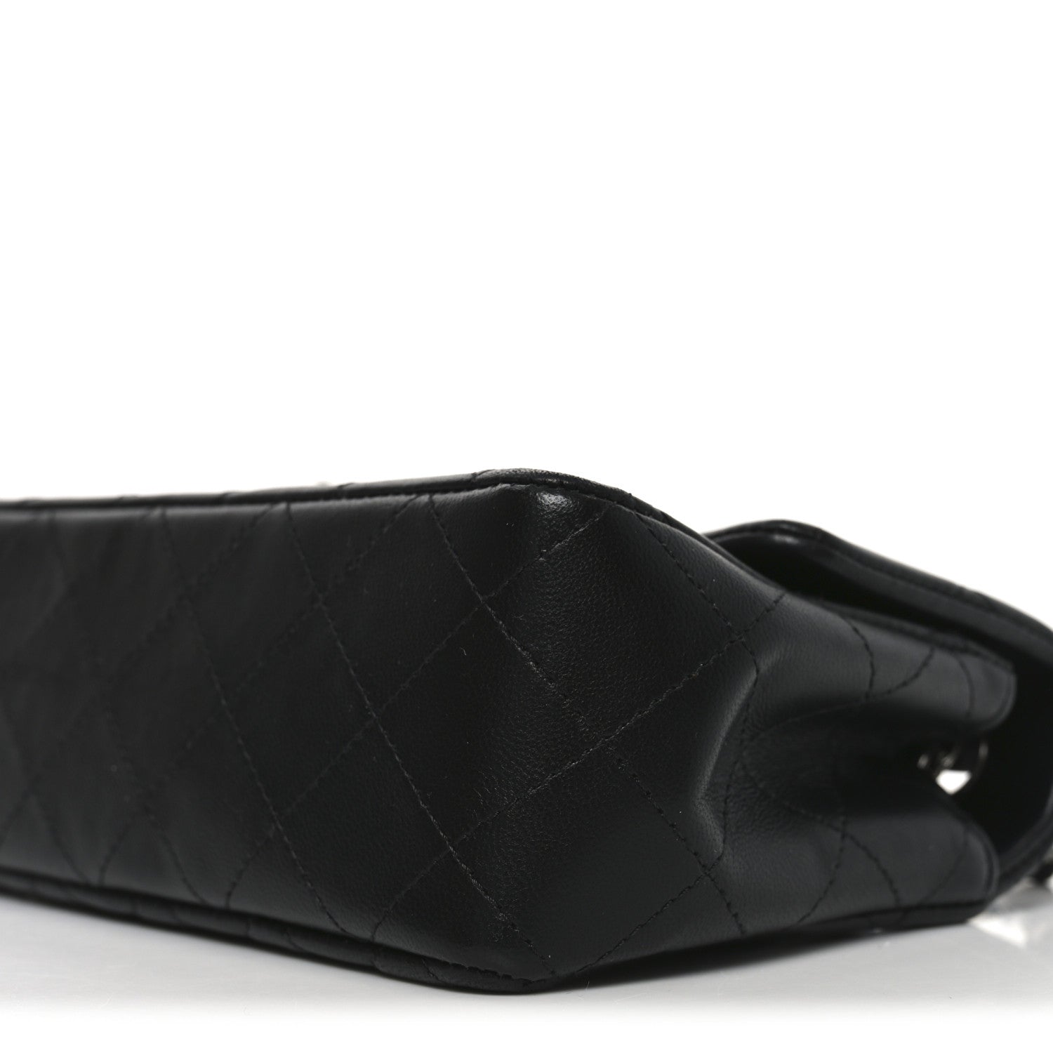 Chanel Lambskin Quilted Mini Rectangular Flap Black