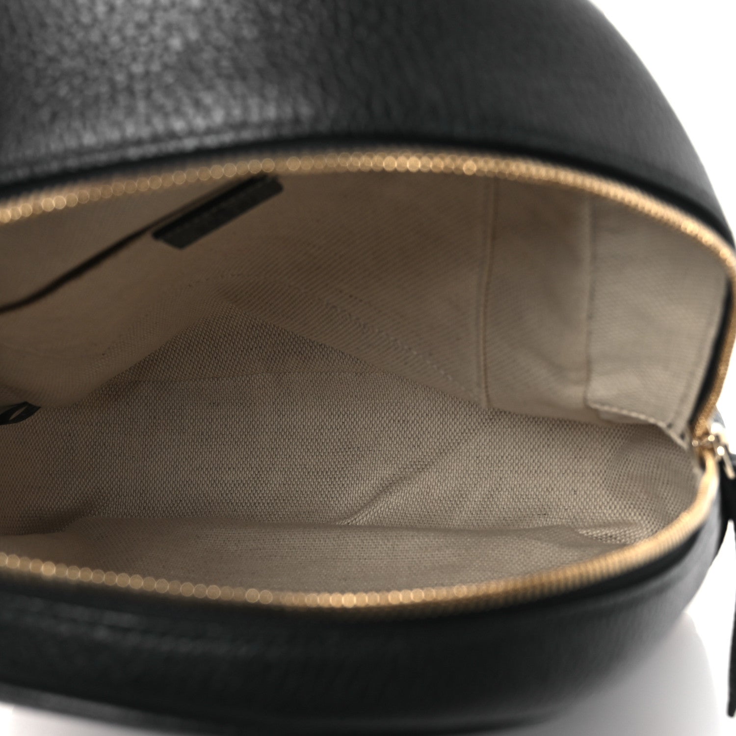Gucci Pebbled Calfskin Soho Chain Backpack Black