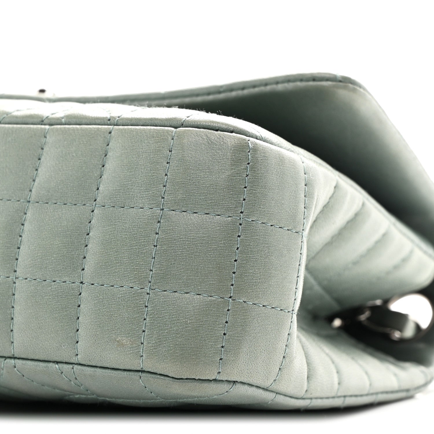 Chanel Lambskin Quilted Lady Graphic Flap Green